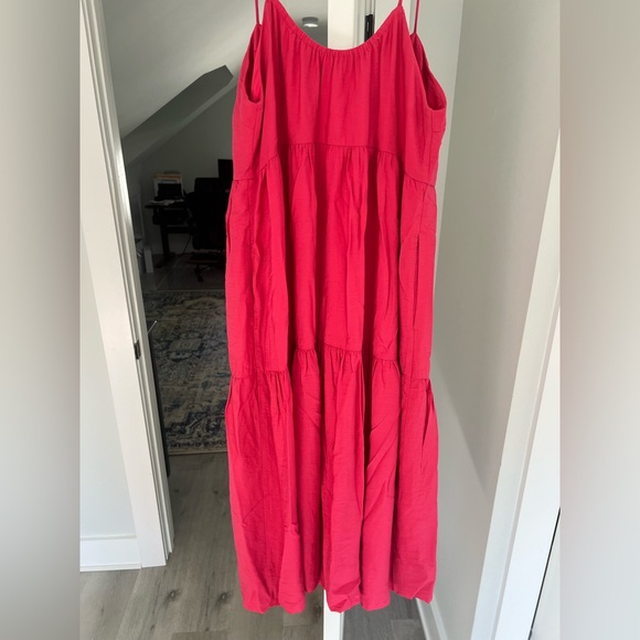 Abercrombie & Fitch pink tiered dress - Picture 2 of 3